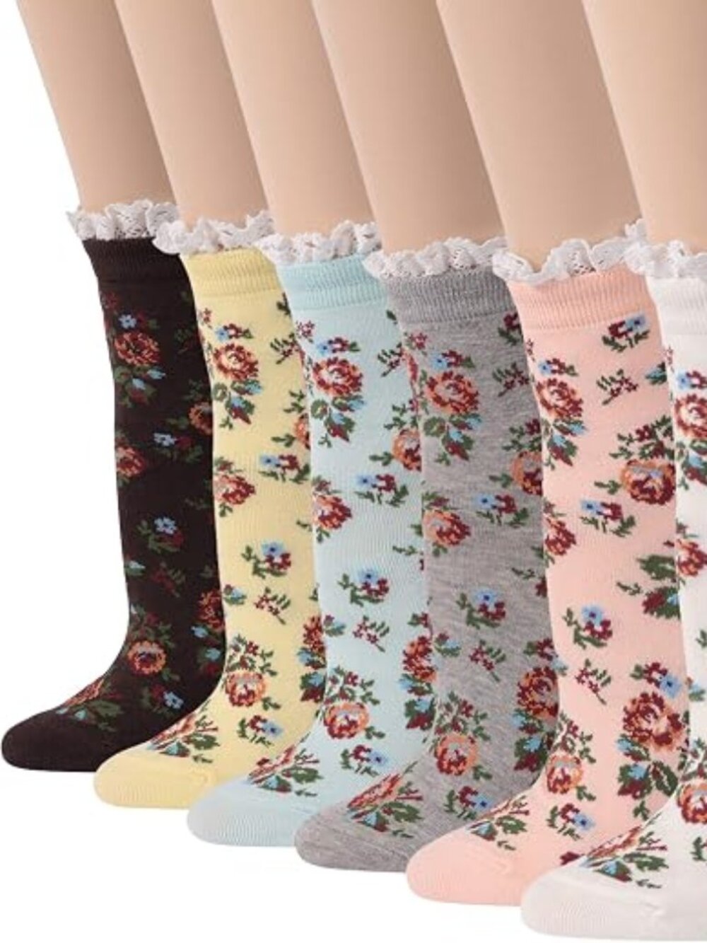 JSPA Women's Lace Ankle Socks 6-pairs